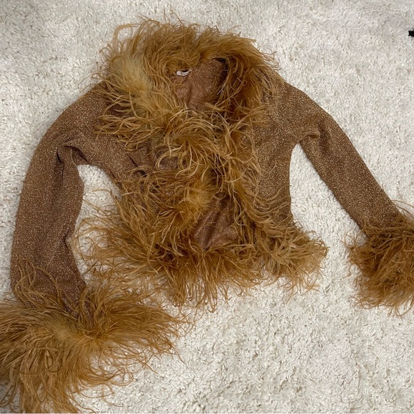 oseree real feather gold coverup - Picture 1 of 8